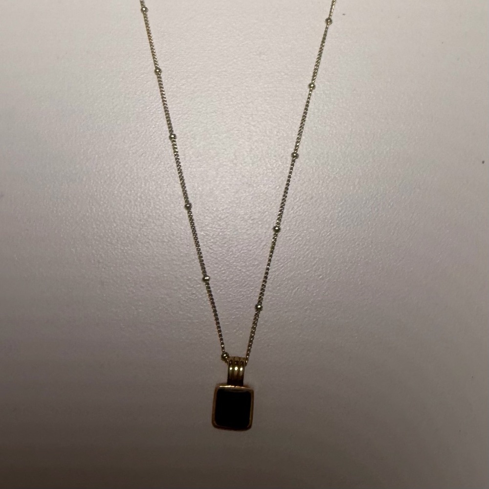 Missoma LUCY WILLIAMS SQUARE MALACHITE NECKLACE